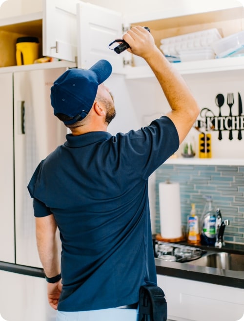 Home inspector Inspecting kitchen